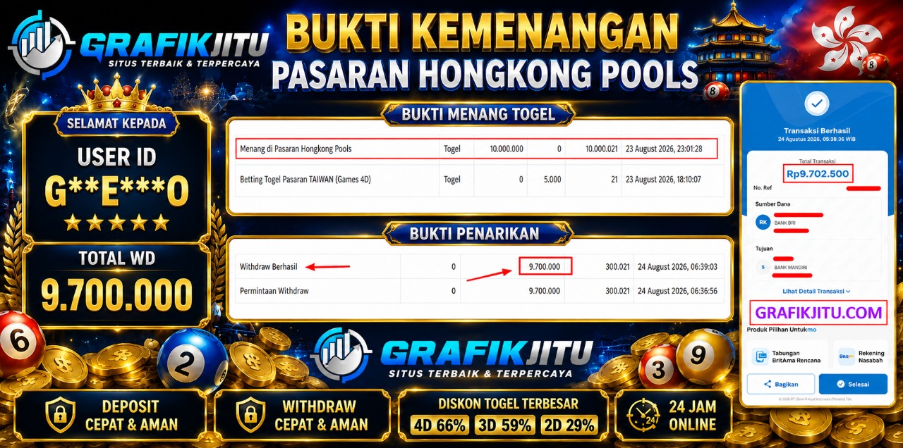 GRAFIKJITU KEMENANGAN HONGKONG POOLS Rp 9.700.00 LUNAS