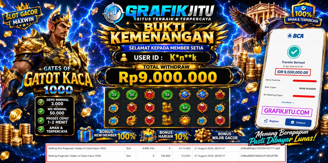 GRAFIKJITU KEMENANGAN GATOT KACA 1000 Rp 9.000.00 LUNAS
